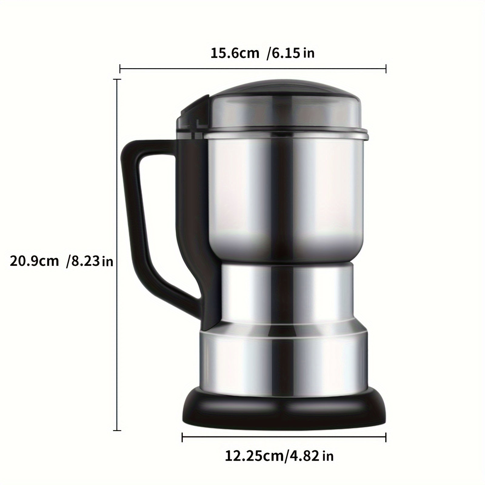 Electric Coffee Grinder with Stainless Steel Blade | 10-Second Fast Grinding | One-Button Control Spice Nut Bean Mill | Dry Food Processor for Coffee Beans Spices Grains Nuts