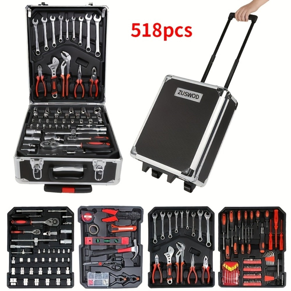 Impact Socket Set 53/54/194/518PCS ¨C 3/8¡± Drive CR-V Steel | Metric 8-22mm & Imperial 5/16¡±-3/4¡± | Complete Socket Kit for Car Repair, DIY & Mechanics | Best Gift for Men