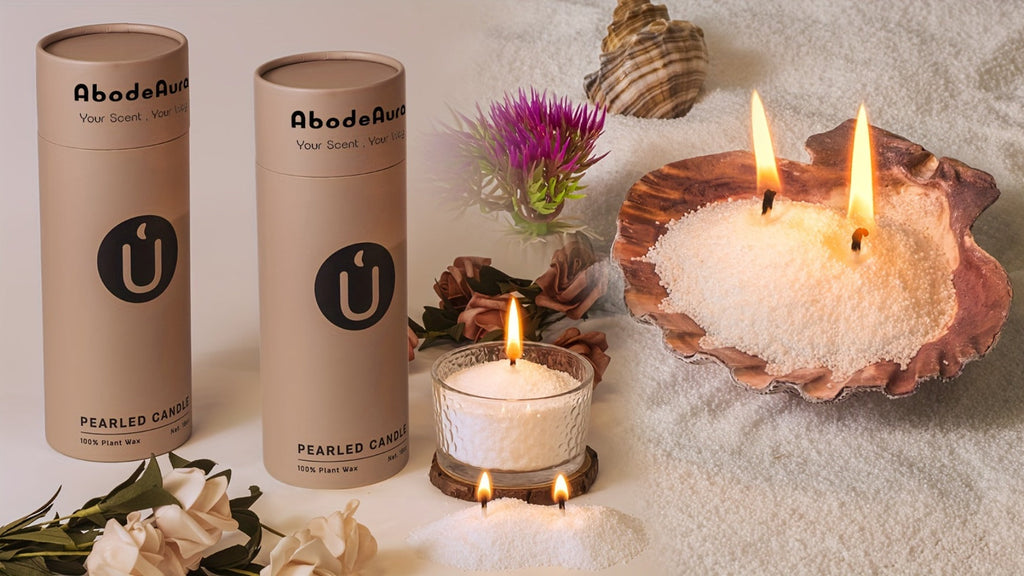 Multi-Wick Scented Candle 18 oz - Palm Wax Long Burning Candle in Glass Jar 30 Wicks Refillable Sand Candle for Home Decor Bedroom Living Room Aromatherapy Gift