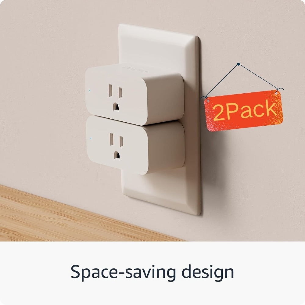 Smart Plug WiFi 15A with Timer Group Control App Remote Works with Alexa Google Home SmartThings Home Assistant Compatible Space-Saving Design 2 Pack 5 Pack