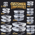 Airtight Plastic Food Storage Containers with Easy-Snap Lids 40pcs or 10pcs Set Pantry Kitchen Organization Meal Prep Containers with Labels and Markers BPA-Free Transparent and Pink