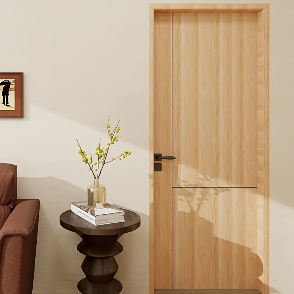 Wood Grain Door Sticker Self-Adhesive Removable Peel & Stick Door Wrap Film Waterproof Vinyl Decal for Interior Door Renovation Home Decor Room Makeover Easy Install