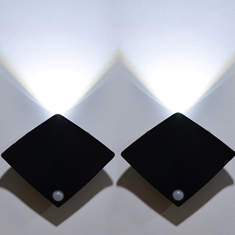 Magnetic LED Motion Sensor Wall Light USB Rechargeable ¨C Wireless Night Light for Hallway, Stairs, Bedroom & Kitchen in White or Warm Light (1, 2 or 4 Pack)