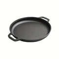 Pre-Seasoned Cast Iron Pan Set - Non-Stick Multifunctional Skillet for Pizza Home Kitchen Outdoor Cooking, Even Heating Compatible with All Stoves, 1/2/3 Piece Options