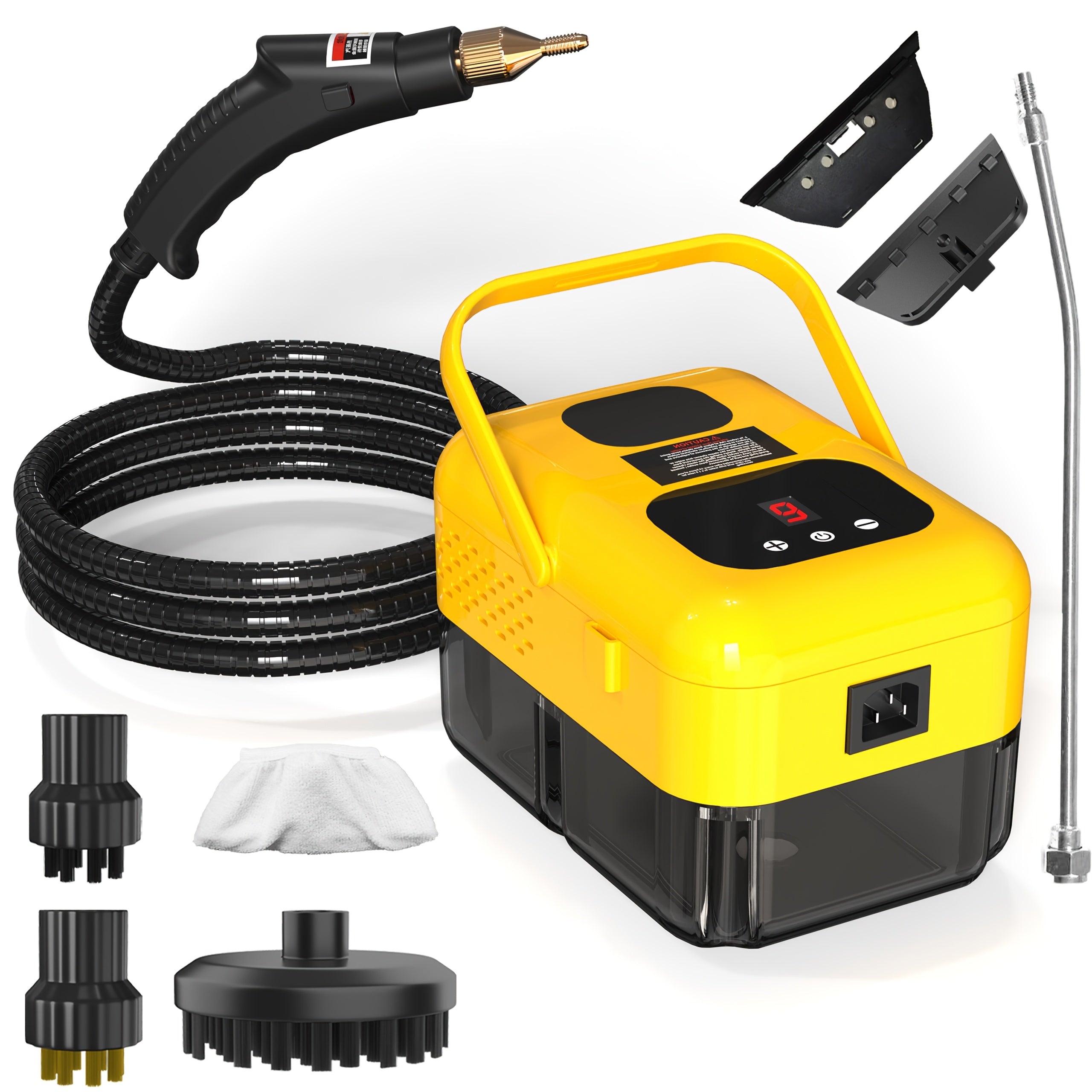 Steam Cleaner Handheld High Pressure Portable | Chemical-Free Deep Clean for Kitchen Grease Range Hood Sofa Tile Grout Car AC Washing Machine | Multi-Surface Steam Cleaning Machine | Standard & 2500W