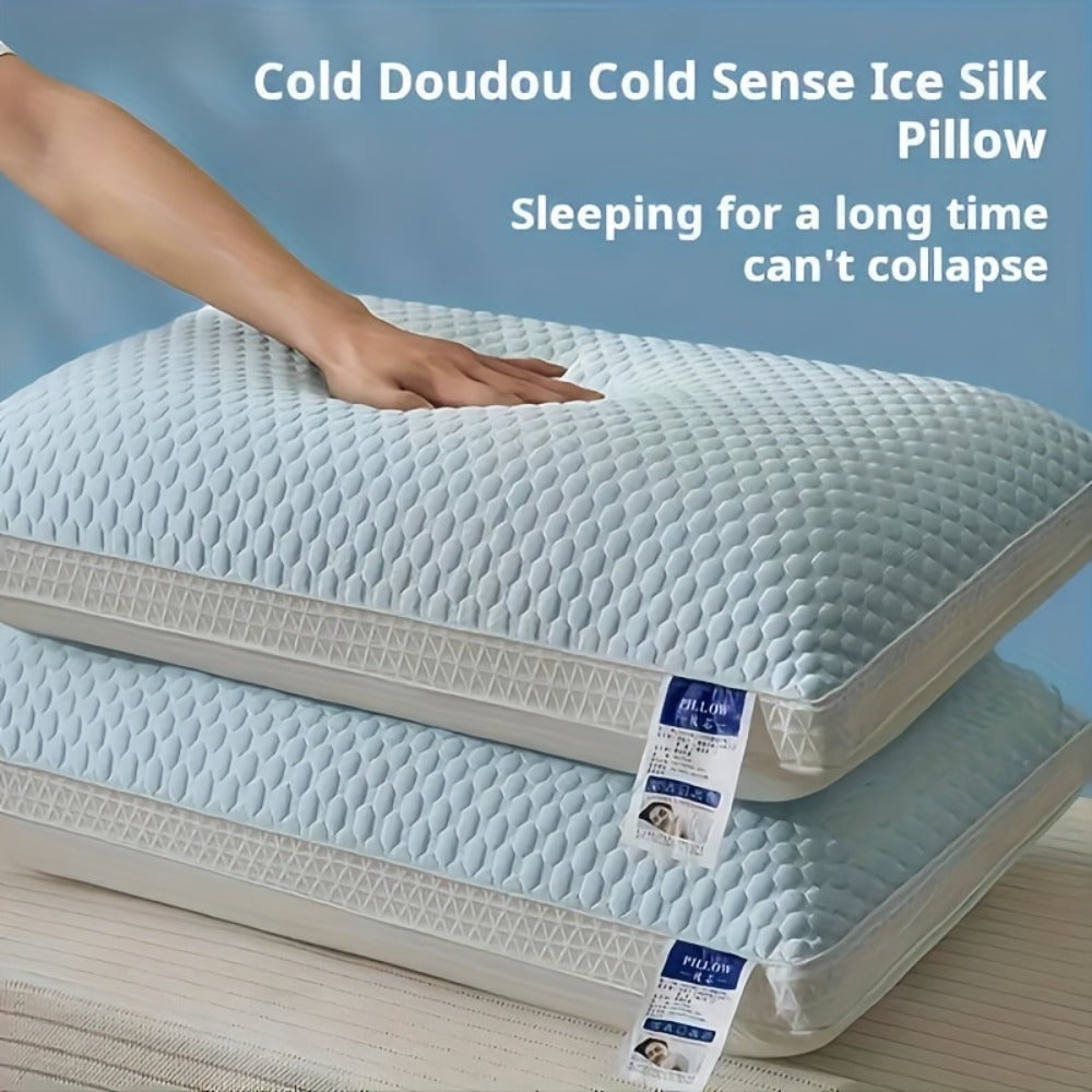 Bed Pillows Set of 2 - Soft Hotel Quality Sleeping Pillow with Neck Support, Cooling Comfort Polyester Fill for Home Bedroom Dorm, Standard Size Sleep Pillow - Blue Gray Pink Indigo
