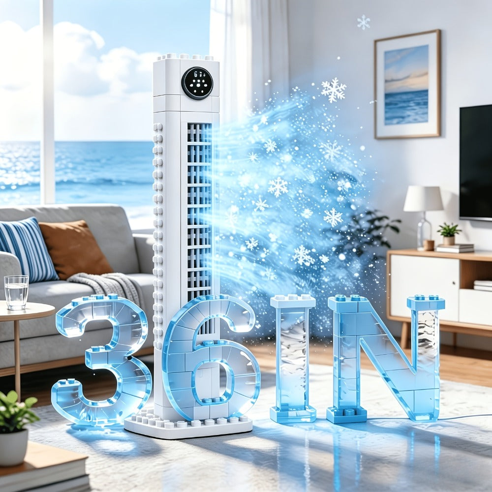 Tower Fan 35-Inch Bladeless 85¡ã Oscillating Standing Floor Fan 3-Speed Quiet Cooling with 12H Timer for Bedroom Office Living Room Home