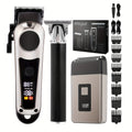 Barber Haircutting Kit Men's Shaving Set USB Rechargeable Gift Box - 1 & 3 Piece Options, Hair Clipper for Home & Salon, Perfect Gift for Boyfriend, Husband, Father's Day, Birthday & Holiday