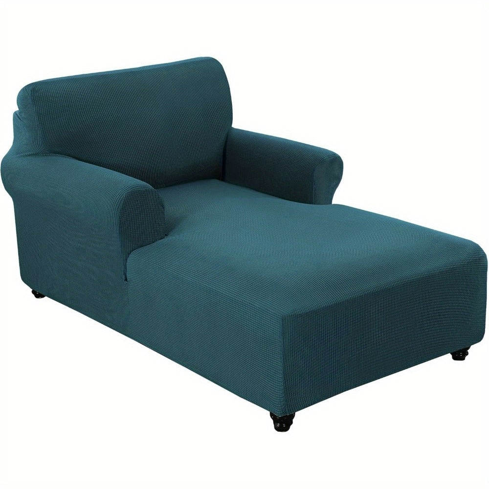Chaise Lounge Cover Stretch Slipcover Jacquard Fabric Chair Sofa Protector for Living Room Bedroom Machine Washable Multi-Color