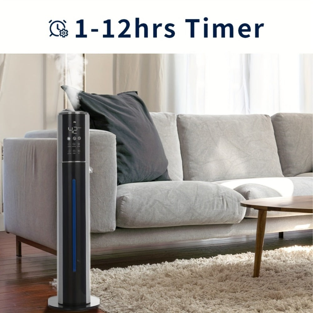 Cool Mist Humidifier 2.4 Gallon Top Fill with Smart Humidity Control Sleep Mode Soundwave Technology for Large Rooms Bedroom Office Plants 600ft2