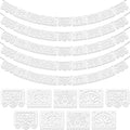 Papel Picado Banners 5 Pack White ¨C Mexican Fiesta Party Decorations, Day of the Dead Decor, Cinco de Mayo Banner, Wedding Fiesta Supplies, 4 Designs 90 Feet Plastic Flags