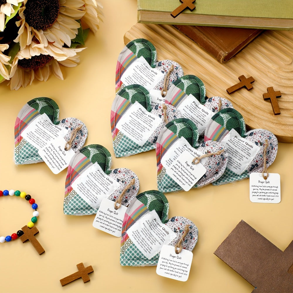 Mini Prayer Quilts 24pcs ¨C Christian Sympathy Gift Set with Cross Heart Pocket & Bible Verse Scripture Panels for Women, Baptism, Hospital Visits, Mother¡¯s Day & Religious Keepsakes