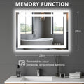 LED Bathroom Mirror with Anti-Fog ¨C Dimmable Vanity Mirror, 3 Color Lighting Modes, Dual Light Source, Wall Mounted Horizontal or Vertical, Tempered Glass, Multiple Sizes