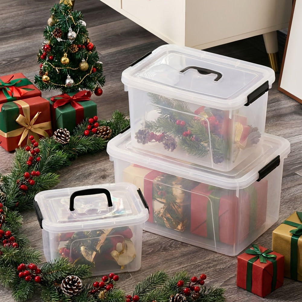 Stackable Clear Plastic Storage Bins with Lids ¨C 6 Pack Large Capacity Clip-On Lid Containers for Home, Closet, Office & Garage Organization (12.7qt / 20.8qt)