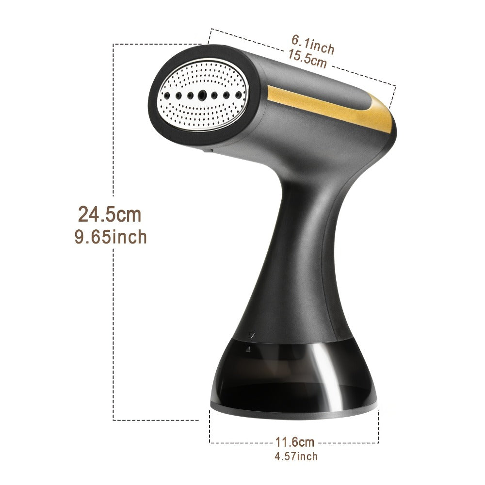 Handheld Garment Steamer 1100W 20s Fast Heating 300ml Water Tank Wrinkle Remover Steam Iron for Clothes Travel Business Home Clothing Care with Cleaning Brush Black White Carbon Fiber
