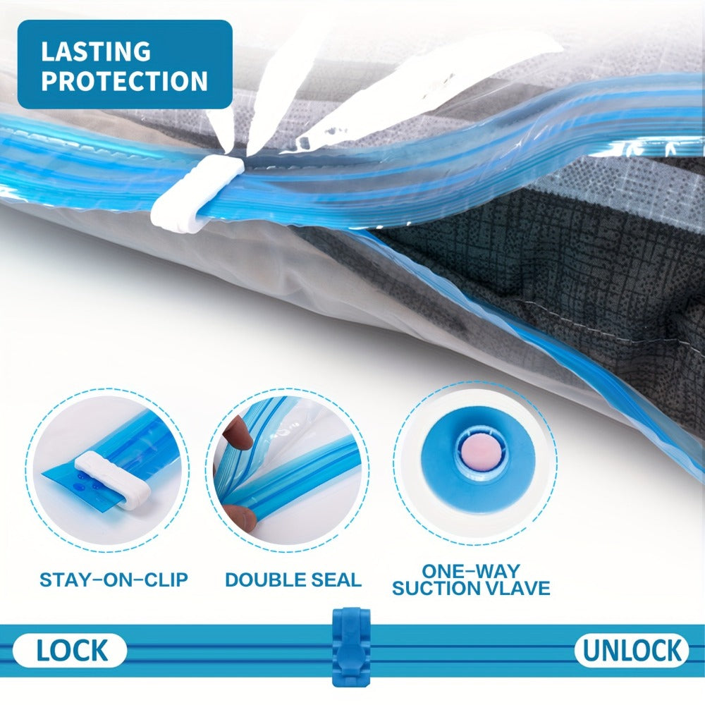 Vacuum Storage Bags Space Saver Bags for Clothes Comforters Bedding Travel Luggage ¨C Extra Thick Jumbo Seal Bags 4pcs 8pcs 10pcs 12pcs 20pcs 30pcs