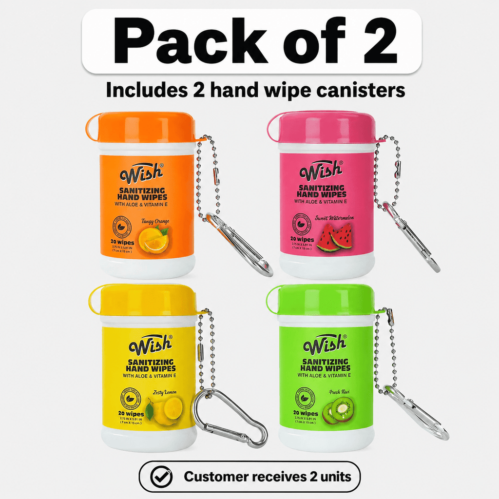 Disposable Hand Wipes Assorted Packs - Portable Travel Size Hand Cleaning Wipes for Everyday Use | Compact Scented Wipes for Purse, Bag, Office, Home & Outdoor | Available in 1, 2, 3, 4, 6 & 8 Packs