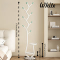 Clothes Rack Freestanding Metal with Shelf - Heavy Duty Garment Rack for Bedroom, Entryway & Closet, Vertical Coat Stand with Bottom Shelf for Coats, Hats, Scarves, Bags | White, Black, Gold