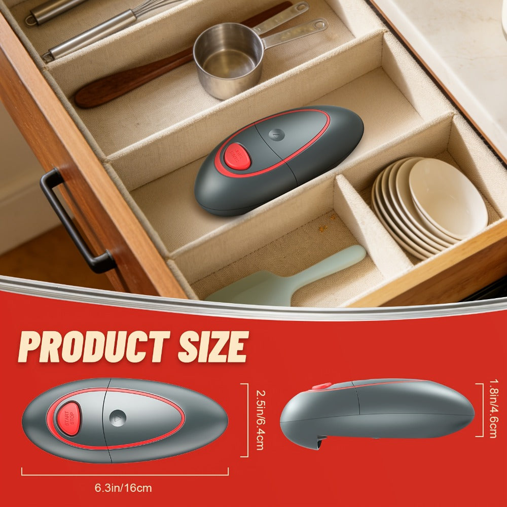Automatic Can Opener Hands-Free | Electric Battery-Powered One-Touch Can Opener for All Can Sizes, Safe Smooth Edge, Food-Safe Portable Kitchen Tool ¨C No Sharp Edges, Easy to Use, Multiple Colors