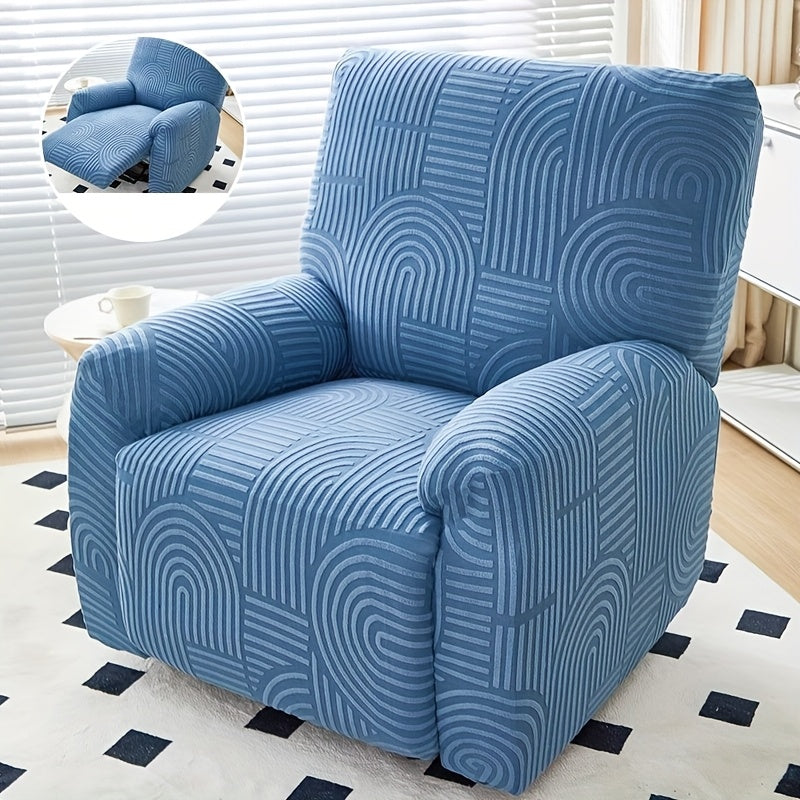 Recliner Chair Cover Elastic Jacquard Single Seat Armchair Slipcover Stretch Furniture Protector for Living Room Bedroom Office Relaxing Reclining Chair Sofa Cover Multiple Colors