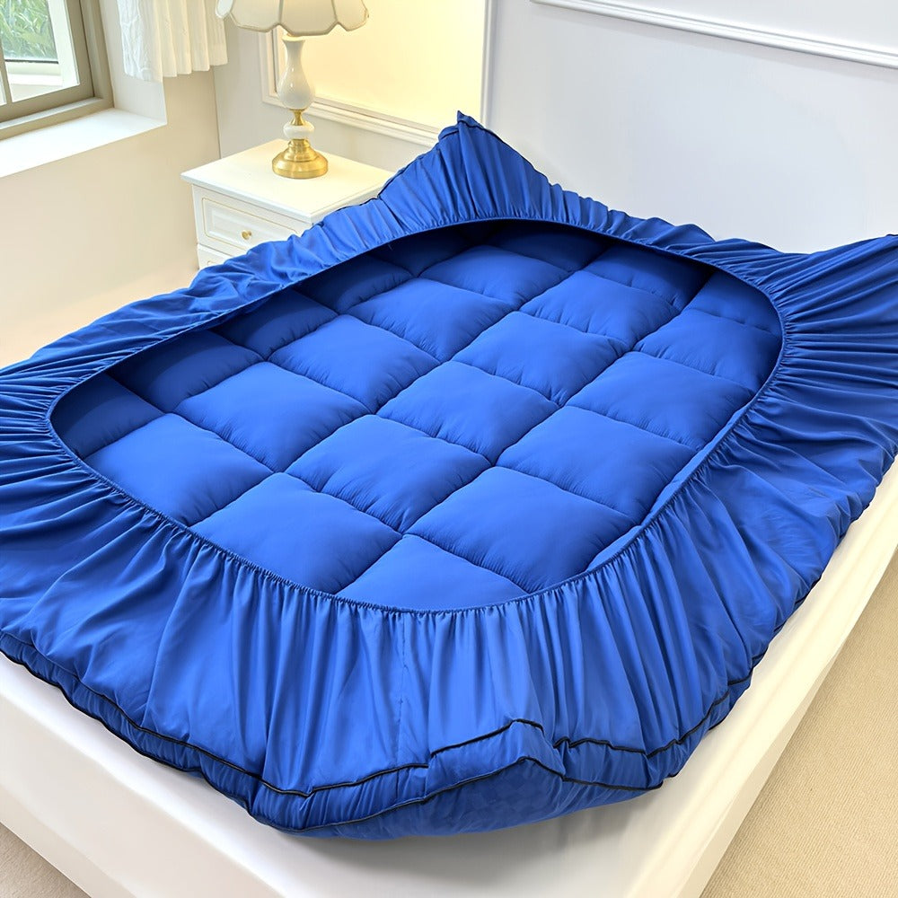 Mattress Topper Quilted Fitted Mattress Pad with Deep Pocket | Pillow Top Mattress Cover 1000GSM Cooling Mattress Protector for Better Sleep