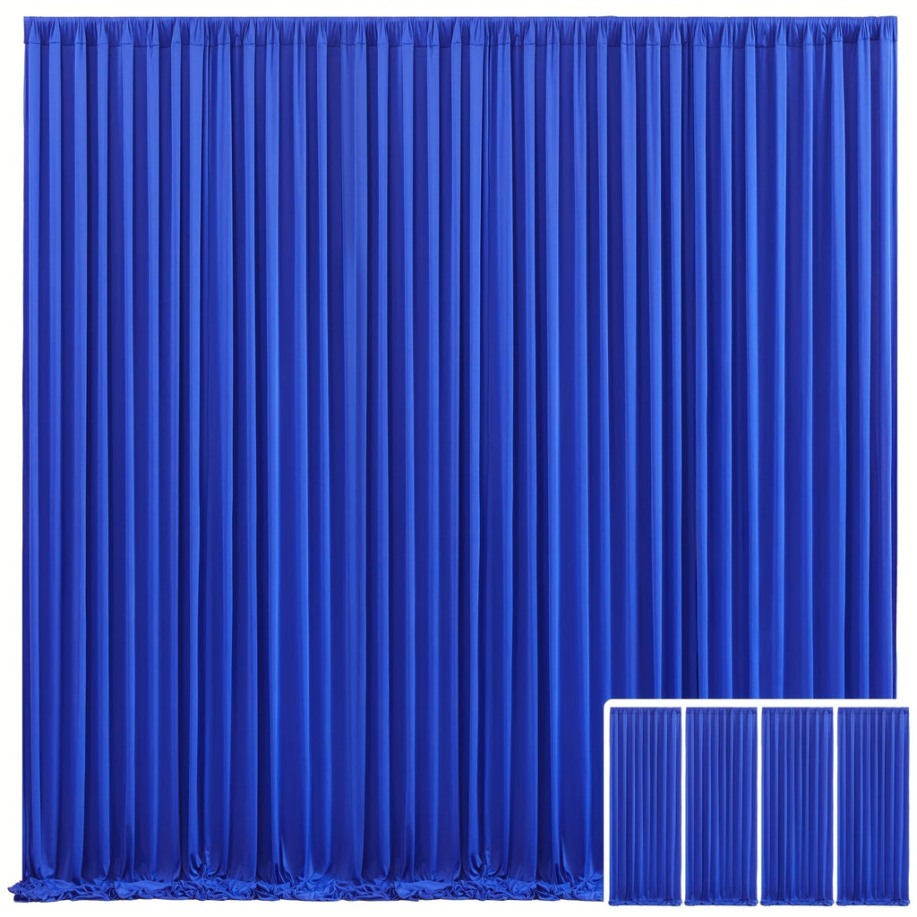 Blackout Backdrop Curtain 4 Pack 5x10 Ft - Heavyweight Nonwoven, Wrinkle-Resistant, Smooth Hanging for Wedding Birthday Baby Shower Party Photography Background Decoration
