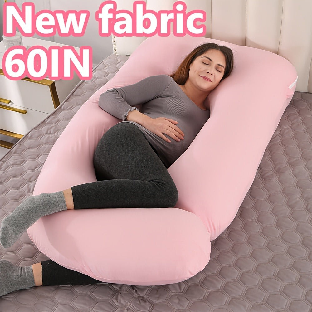 Maternity Pillow Full Body Pillow J-Shaped Pregnancy Pillow with Removable Cover Back Leg Tummy Support Multiple Styles & Sizes