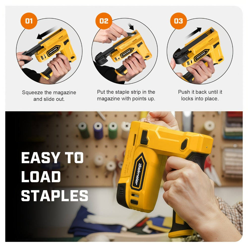 Cordless Stapler Nailer 2-in-1, 20V/4V Brad Nailer Without Compressor, Lightweight with Safety Striker Guard, Battery & Charger Included, 1600/2000 Nails & Staples, for Carpentry, Upholstery & DIY Projects