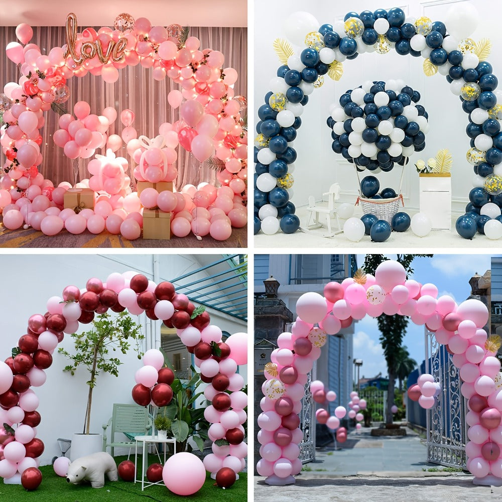 Balloon Arch Kit with Stand 3M Wide 98 Inch Tall, Adjustable Balloon Arch Stand with Water Fillable Bases and Manual Pump for Wedding Birthday Baby Shower Graduation Halloween Christmas Party Decorations