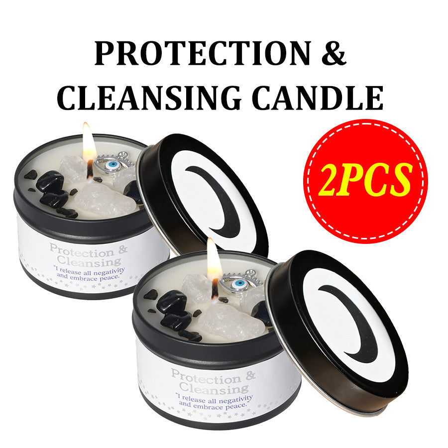 Manifestation Candles Scented Soy Wax with Golden Crystal ¨C Law of Attraction Abundance Candle for Meditation, Yoga & Focus | Spiritual Gift for Women with Guidance Card | Christmas, Birthday, New Year
