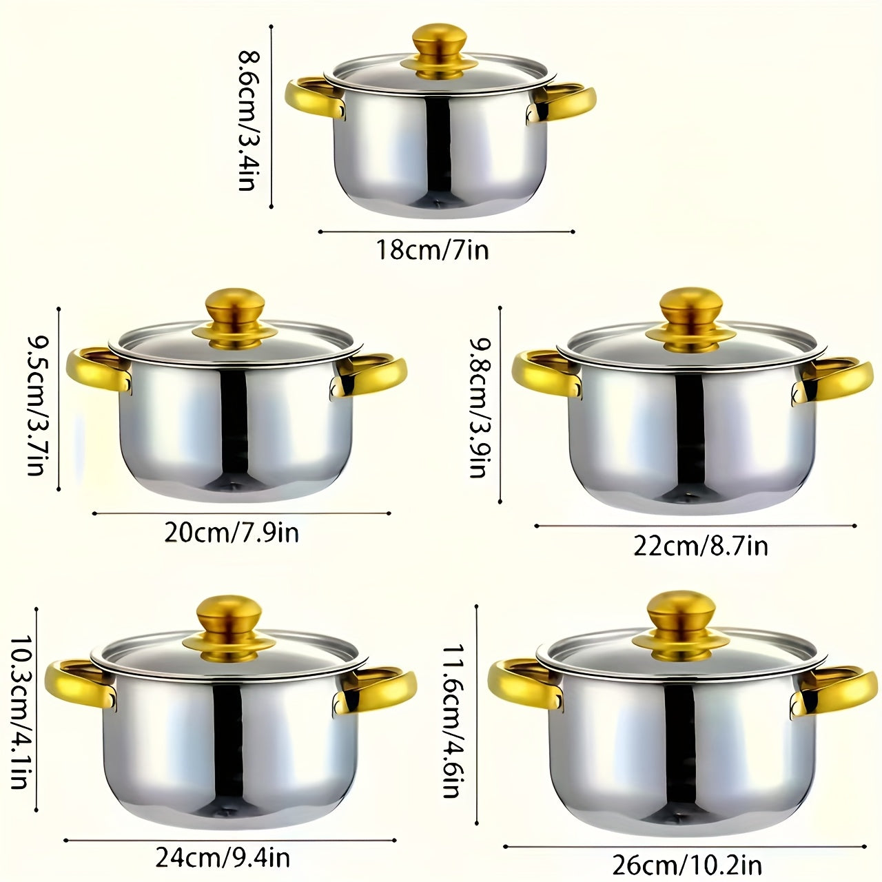 Non-Stick Cookware Set Pots and Pans 10 & 12 Piece ¨C Heat-Resistant Frying Pan, Saucepan & Stewpot | Honeycomb Coating Stainless Steel Kitchen Cooking Set for All Stoves | Stylish Durable Multifunctional
