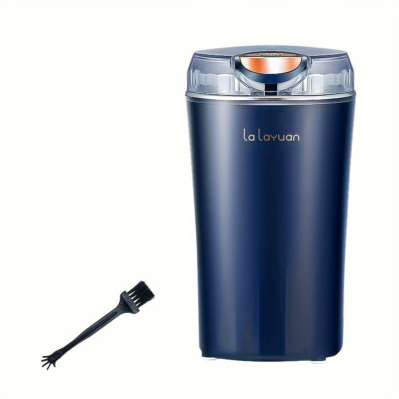 Electric Coffee Grinder 200W | Quiet Spice Grinder | 80g Large Capacity 12 Cups | 304 Stainless Steel Blade | One-Touch Operation | Grinds Coffee Beans Spices Nuts Grain | Blue Black