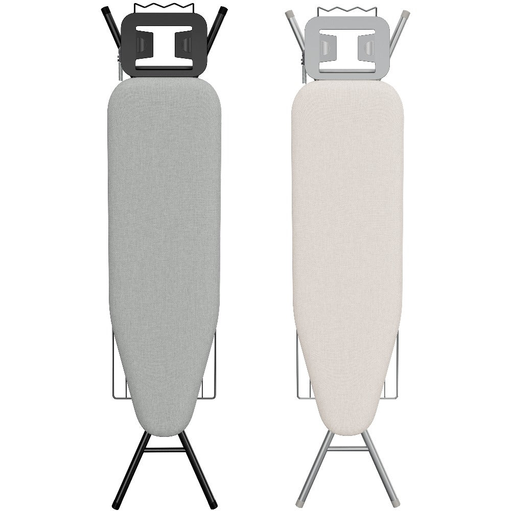 Ironing Board Full Size Foldable Height Adjustable with Clothes Rack Cord Holder 4-Layer Pad Heavy Duty Steel Legs for Laundry Room Living Room Dorm