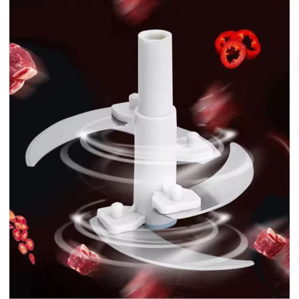Manual Food Chopper 2L Pull Cord Vegetable Chopper Onion Mincer Garlic Press Meat Grinder with Container - BPA-Free Manual Hand Chopper Kitchen Tool for Salad Herbs Nuts