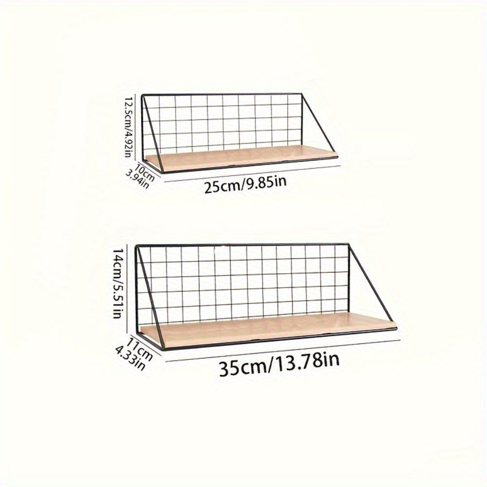 Metal Floating Wall Shelf ¨C No Drill Wall Mounted Storage Rack for Bathroom, Living Room & Bedroom, Minimalist Iron Wall Organizer Shelf Decor
