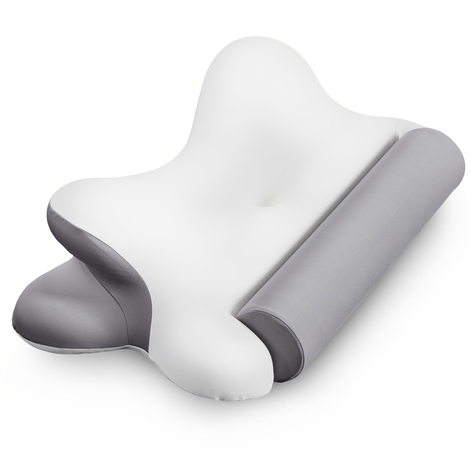 Memory Foam Cervical Pillow Ergonomic Contour Neck Support Orthopedic Bed Pillow for Side Back Stomach Sleepers with Cooling Pillowcase Queen King