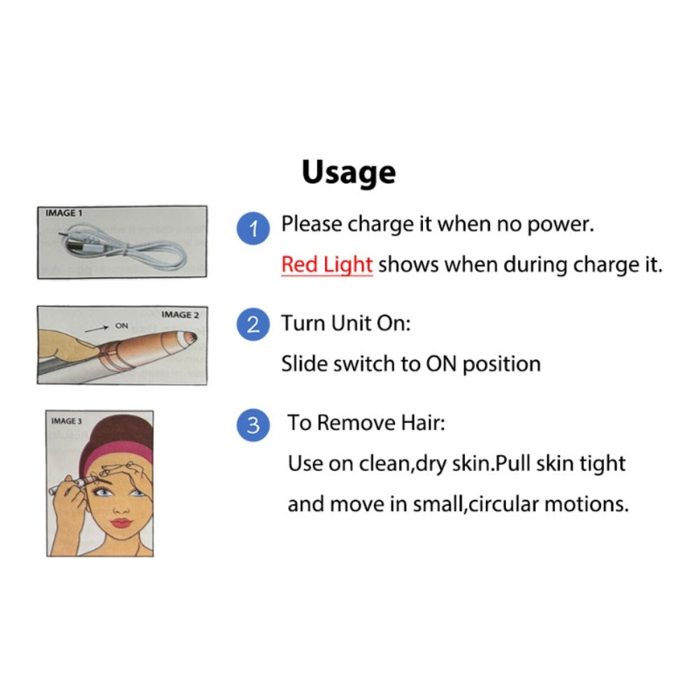 Electric Eyebrow Trimmer for Women 2 Pack, USB Rechargeable Painless Precision Eyebrow Razor Pen, Portable Hair Remover for Face Lip Leg Armpit ¨C Pink White Colorful