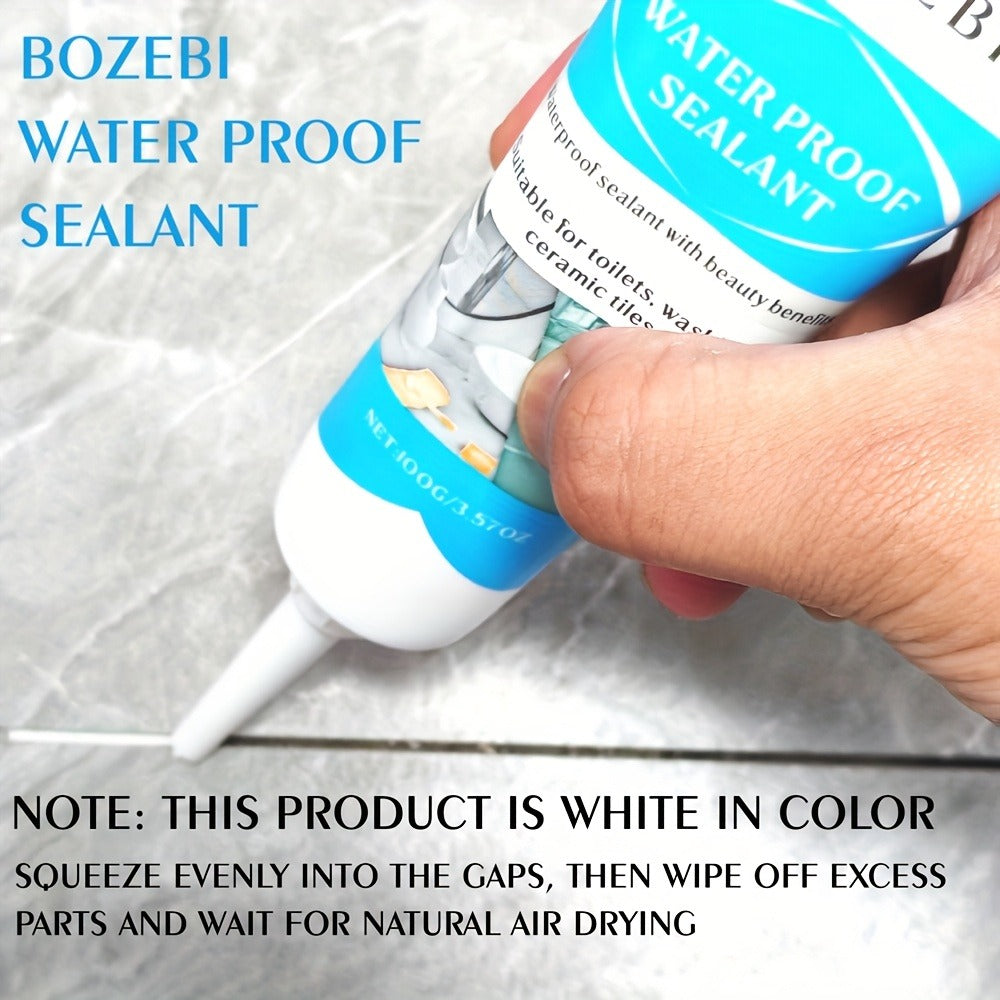 Waterproof Tile Grout Sealant 100g Gap Filler for Kitchen Bathroom Sink Floor Odor Free Easy Handling Strong Durability Caulking Adhesive Tile Refill Agent White