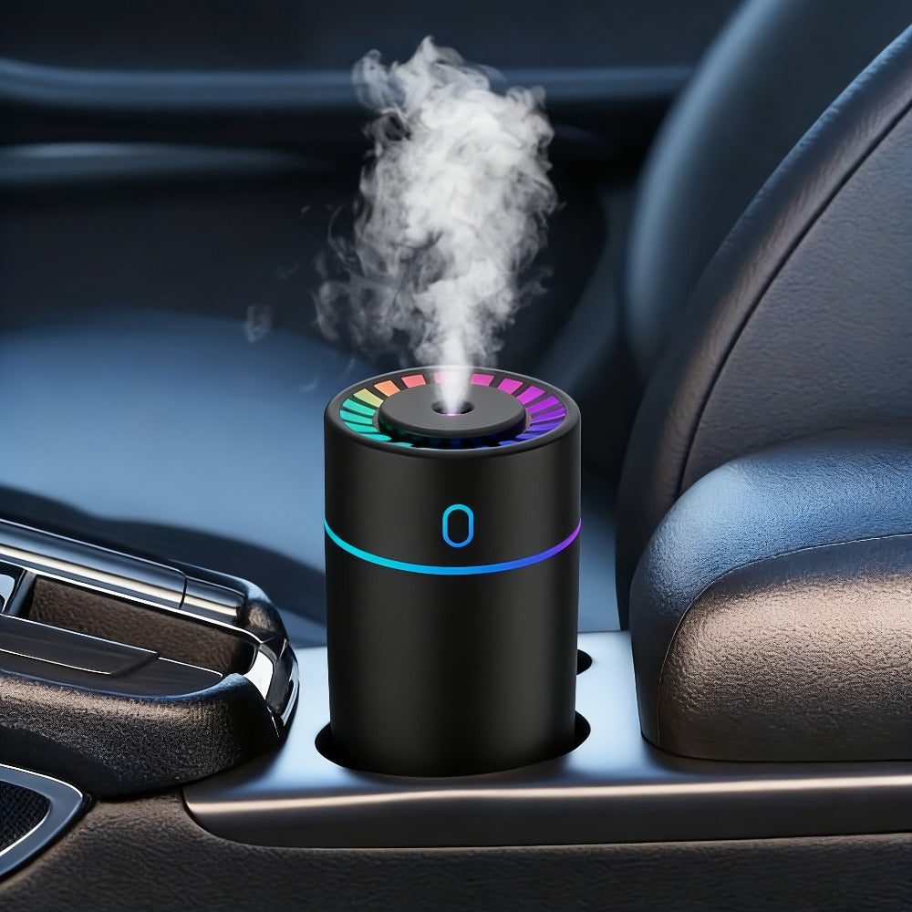 USB Cool Mist Humidifier with Color-Changing Night Light, Portable Desktop Car Aromatherapy Humidifier Nano Fine Mist Facial Steamer, Filter-Free Continuous Intermittent Atomization for Bedroom Office Travel