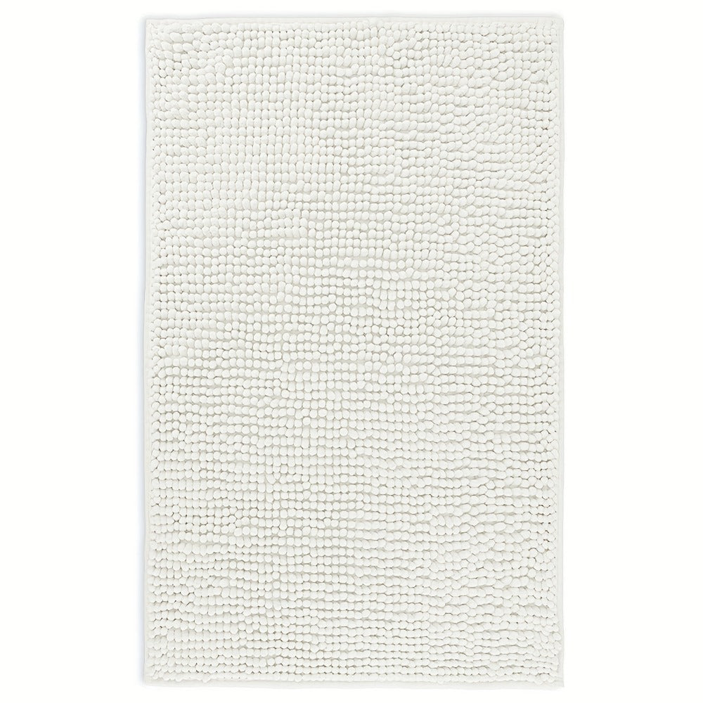 Chenille Bath Rug Extra Thick Soft Absorbent Non-Slip Bathroom Mat Machine Washable, Multiple Sizes & Colors