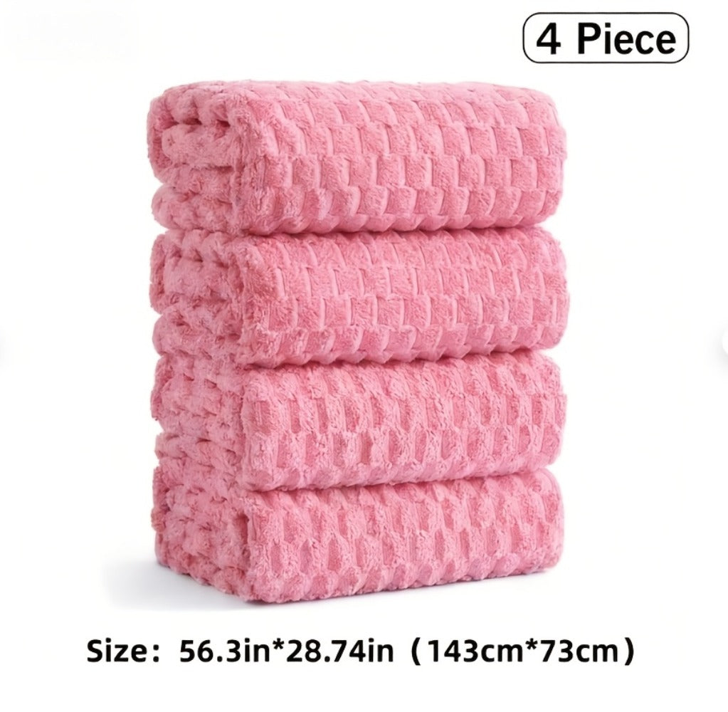 Microfiber Bath Towel Set Ultra-Soft Quick-Dry Skin-Friendly 4-Piece & 8-Piece Sets with Hair Drying Cap Multi-Color Options Luxury Spa Quality for Home Family Gifting