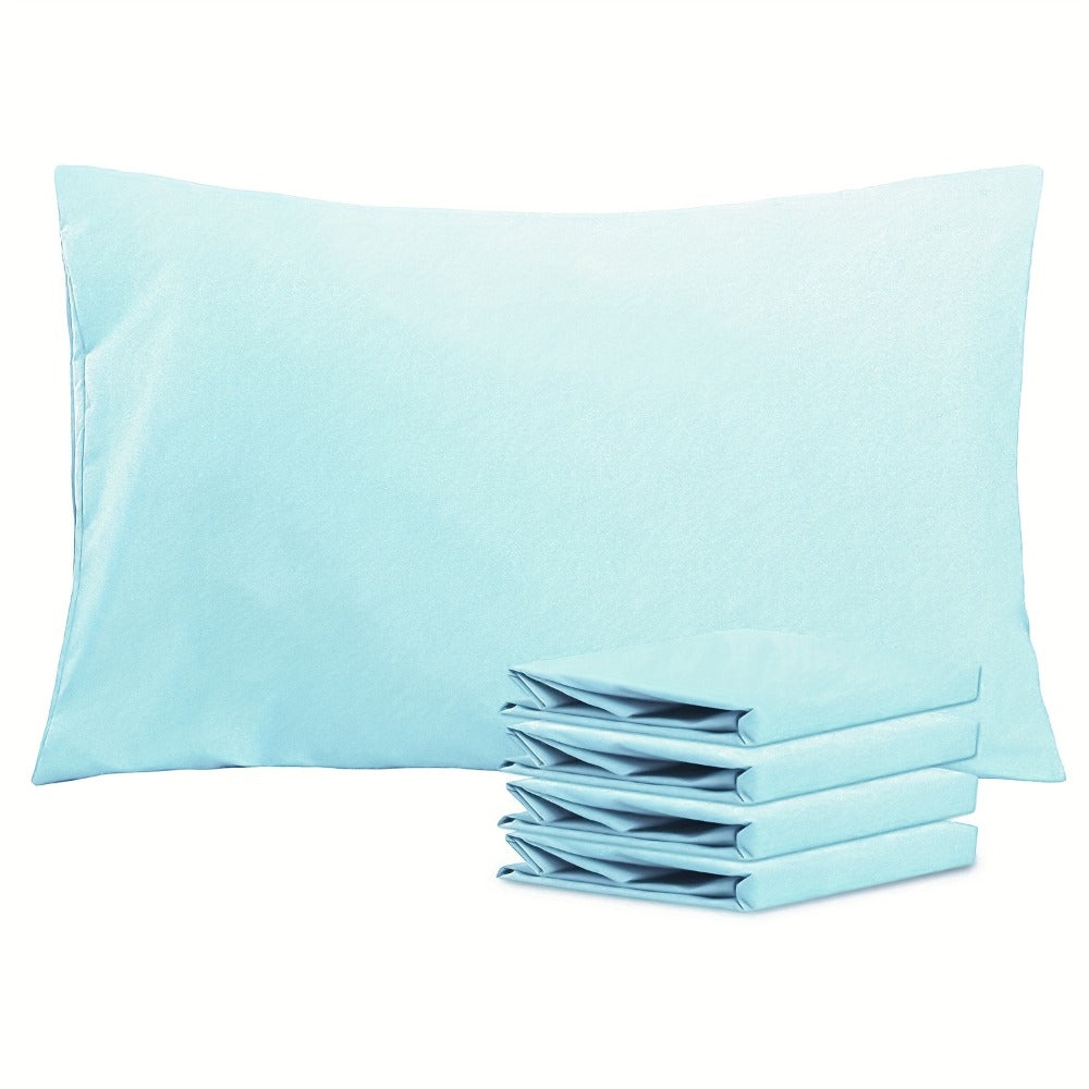Pillowcases 4 Pack Queen 20x30 ¨C Brushed Microfiber Soft Wrinkle-Free Fade-Resistant Envelope Closure Solid Color 32 Colors