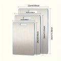 Stainless Steel Cutting Board Set of 3 ¨C Durable BPA-Free Kitchen Cutting Boards, Rust-Resistant & Easy to Clean, Space-Saving Nested Design for Meat, Vegetables & Food Prep