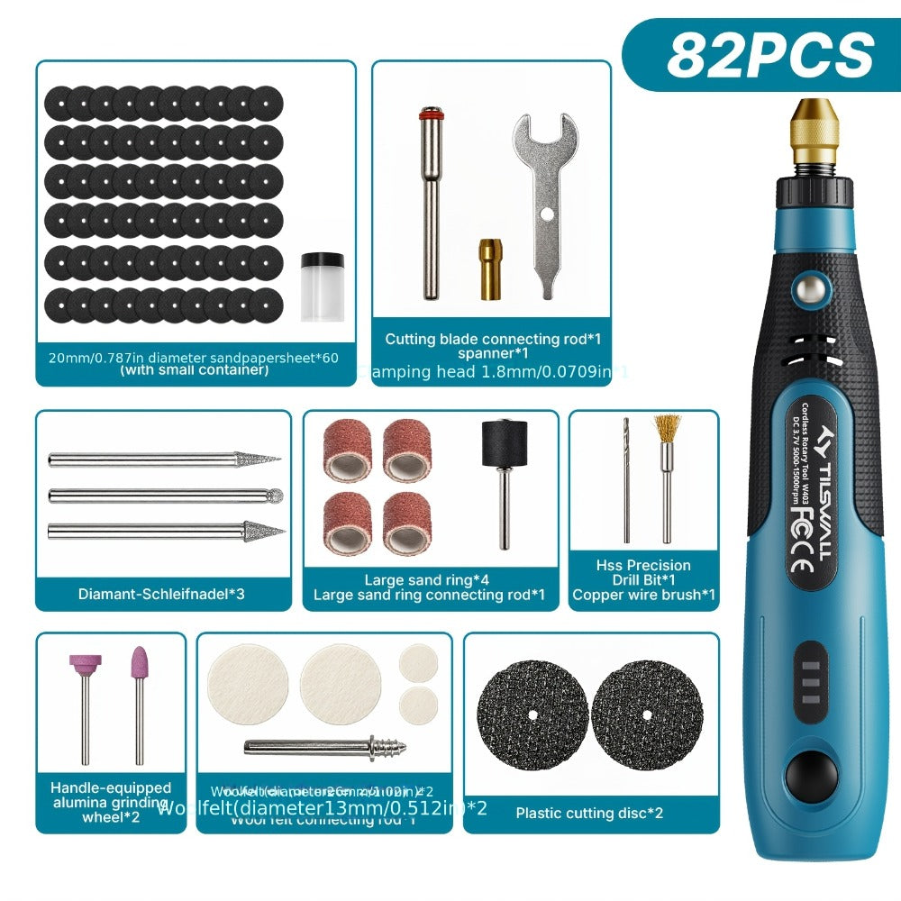 Mini Cordless Electric Polisher Sander 3.7V Rechargeable USB-C ¨C Portable Handheld Polishing Grinding Tool for Wood Craft Engraving DIY Handmade Gifts Art Projects
