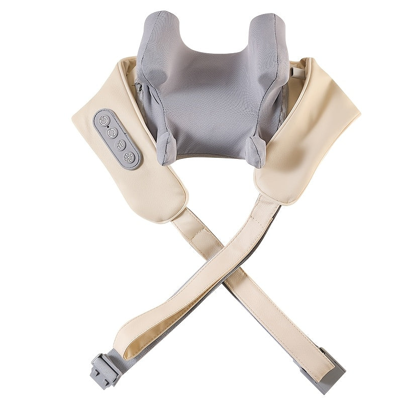 Neck Massager Shiatsu with Heat ¨C 6-Node Deep Kneading Wireless Massager for Neck, Shoulders & Trapezius Muscles | Hands-Free Electric Neck & Shoulder Massager with Heating Function