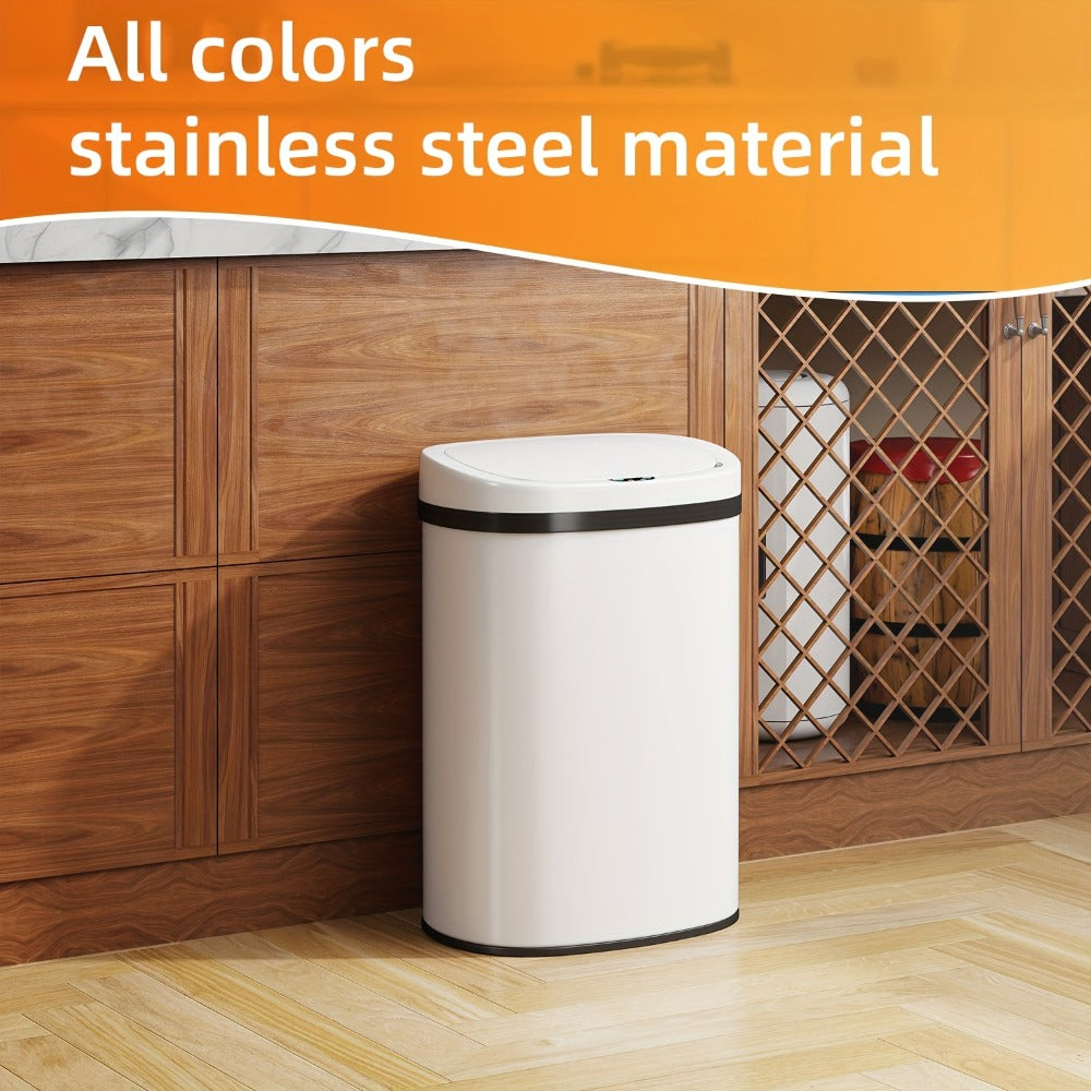 Touchless Motion Sensor Trash Can 13 Gallon 50L ¨C Automatic Kitchen Garbage Can for Home Office Bedroom Living Room