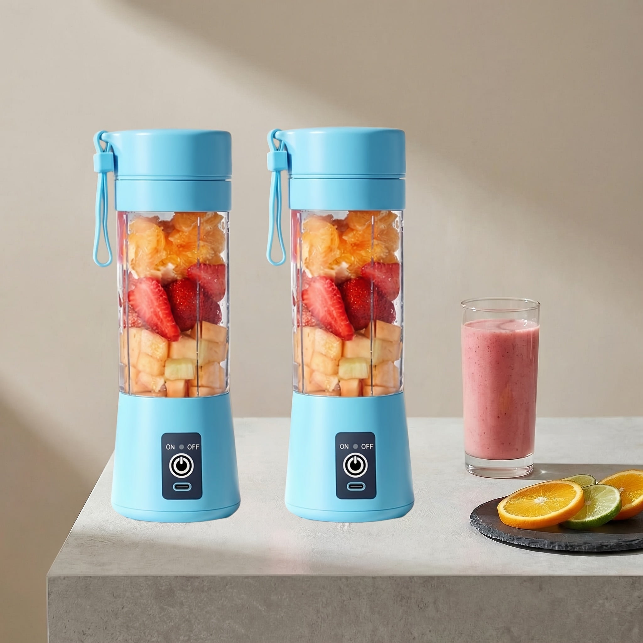 Portable Blender Rechargeable ¨C Mini Personal Juicer for Smoothies, Milkshakes & Juice, USB Charging, Compact & Lightweight for Travel, Outdoor, Camping & Gym, Multiple Capacities & Colors