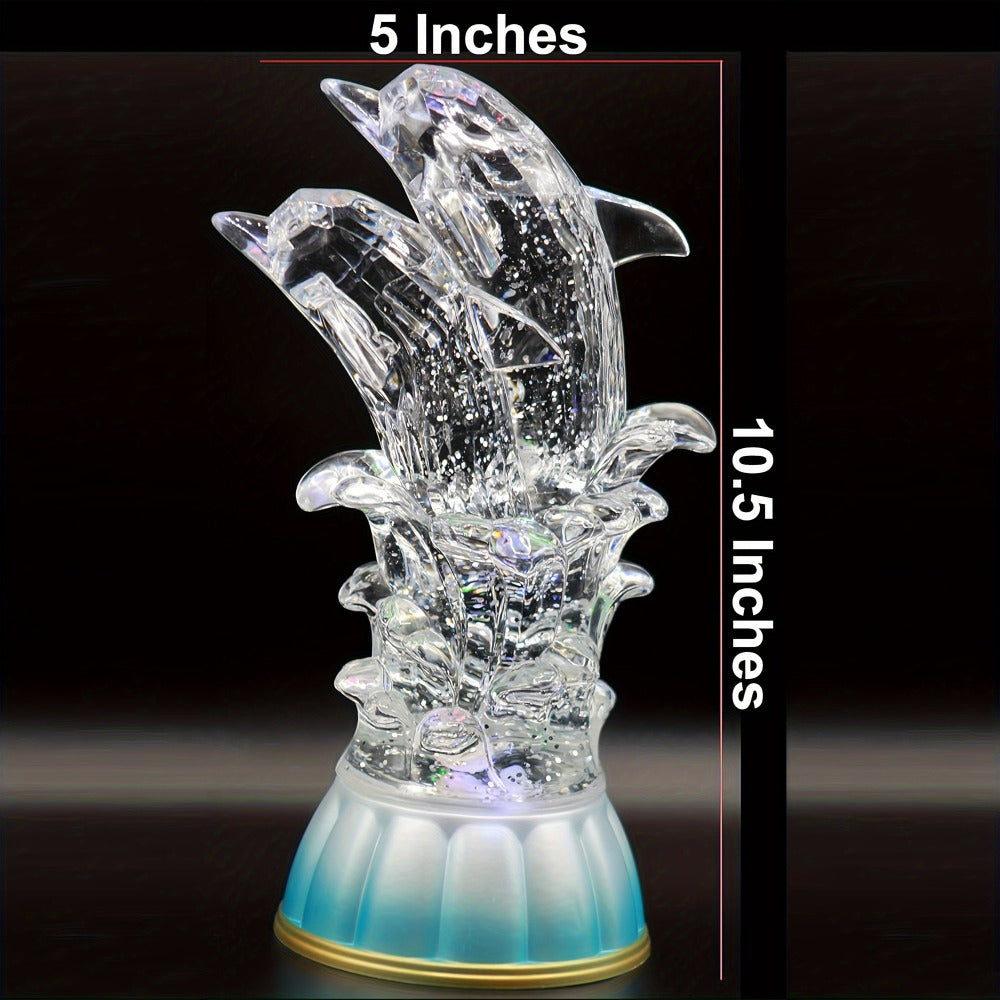LED Dolphin Figurine Multi-Color Changing Light Home Decor Birthday Gift Bedroom Decoration