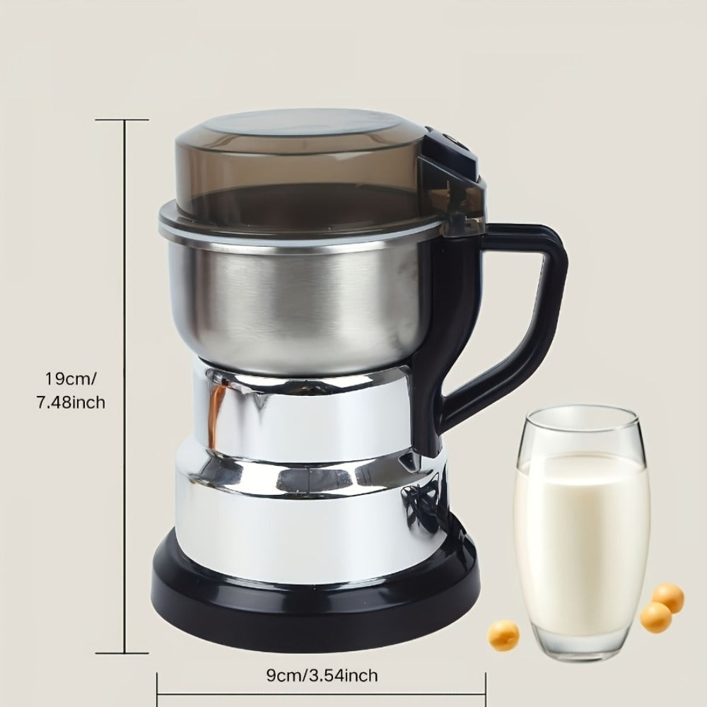 Electric Coffee Grinder 300W 4-Blade Stainless Steel Spice Nut Bean Grinder 400g 14oz Deepen Chamber Wet Dry Food Processor 10-Second Fast Grinding One-Button Control
