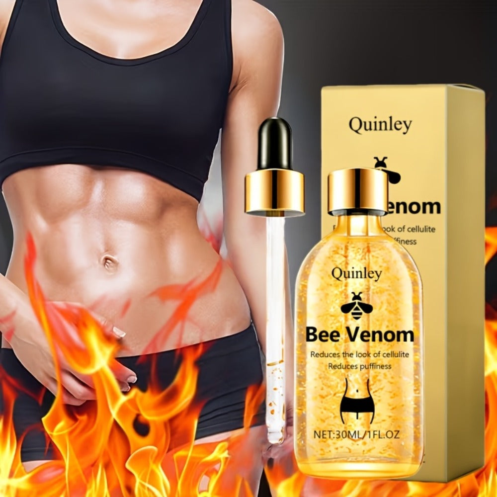 Bee Venom Body Firming Oil 30ml Tightening Massage Oil with Honey Rosemary Extract for Waist Arms Legs Belly Moisturizing Nourishing Hypoallergenic Body Contouring Hot Oil